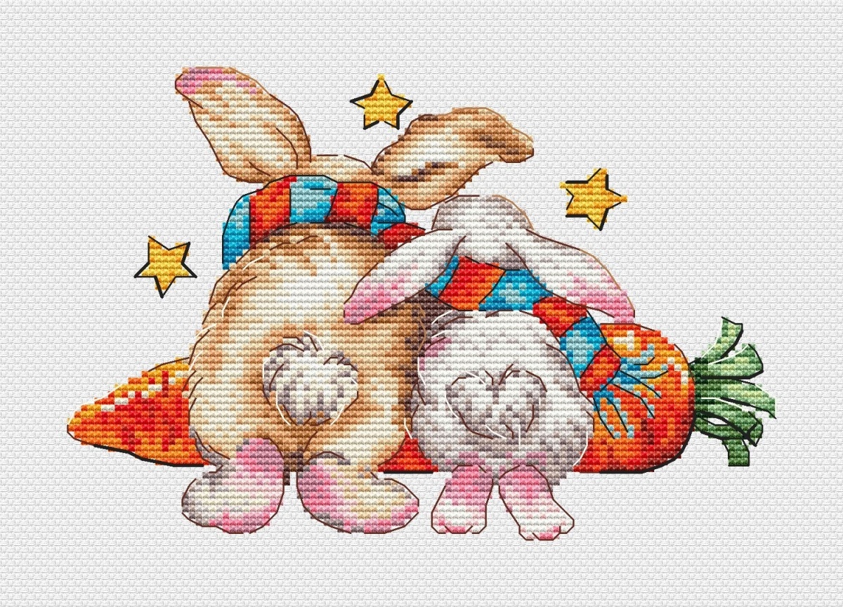 Sampler with Rabbits 3 Cross Stitch Pattern фото 2