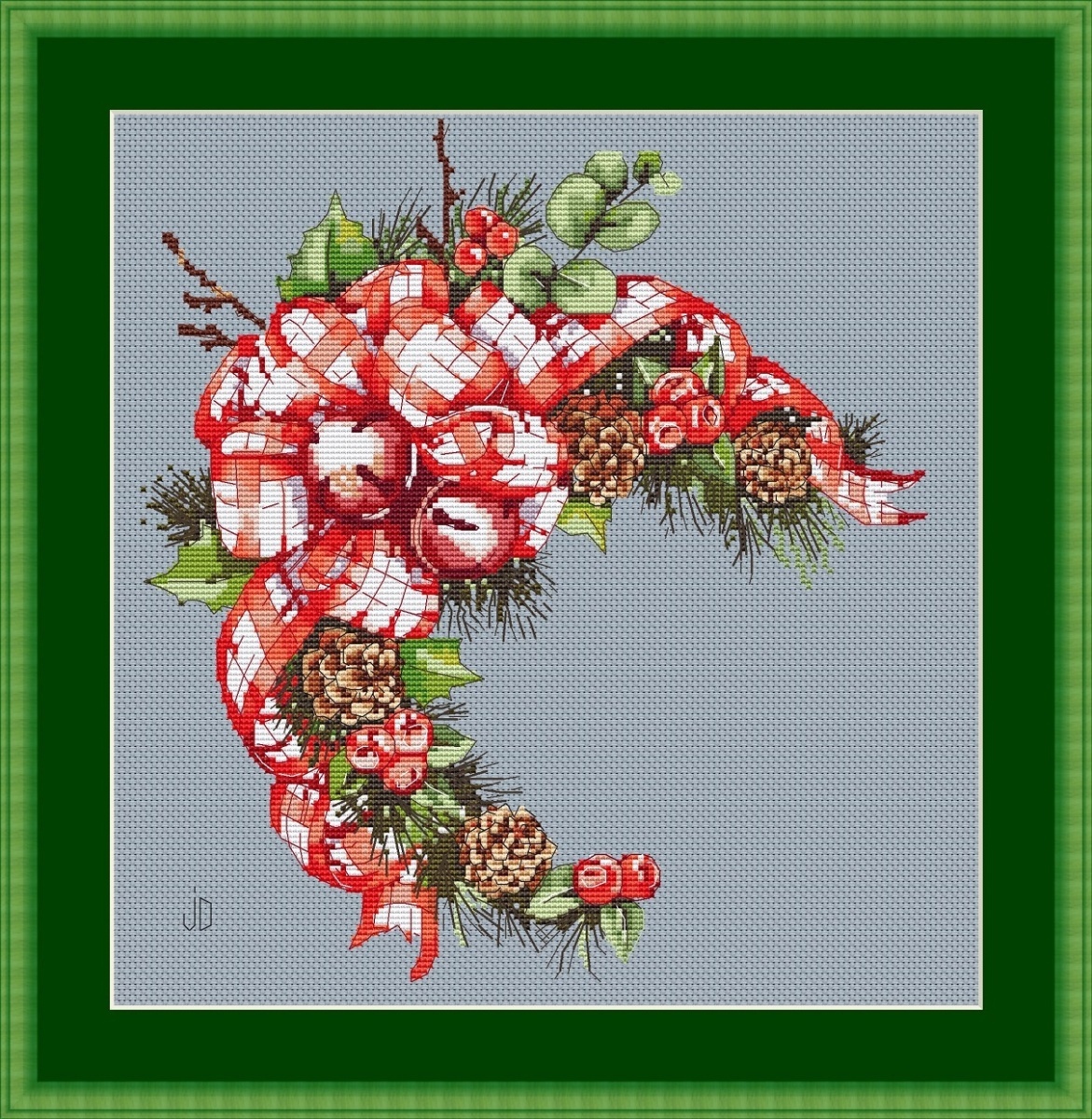 Wreath for Christmas Cross Stitch Pattern фото 1