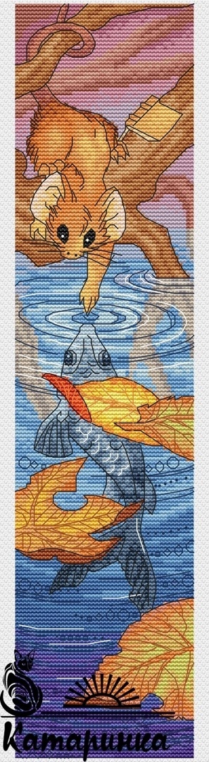 Mouse Panel. Fish Cross Stitch Pattern фото 1