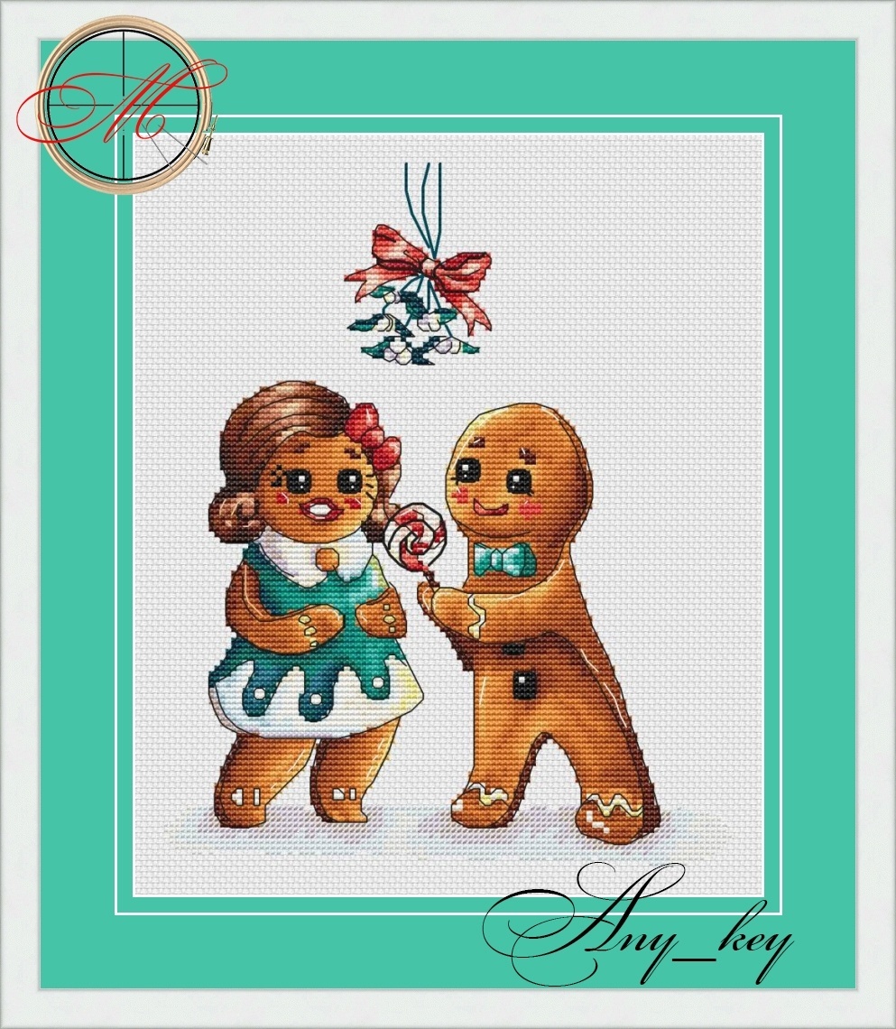 Gingerbread Love Cross Stitch Pattern фото 1