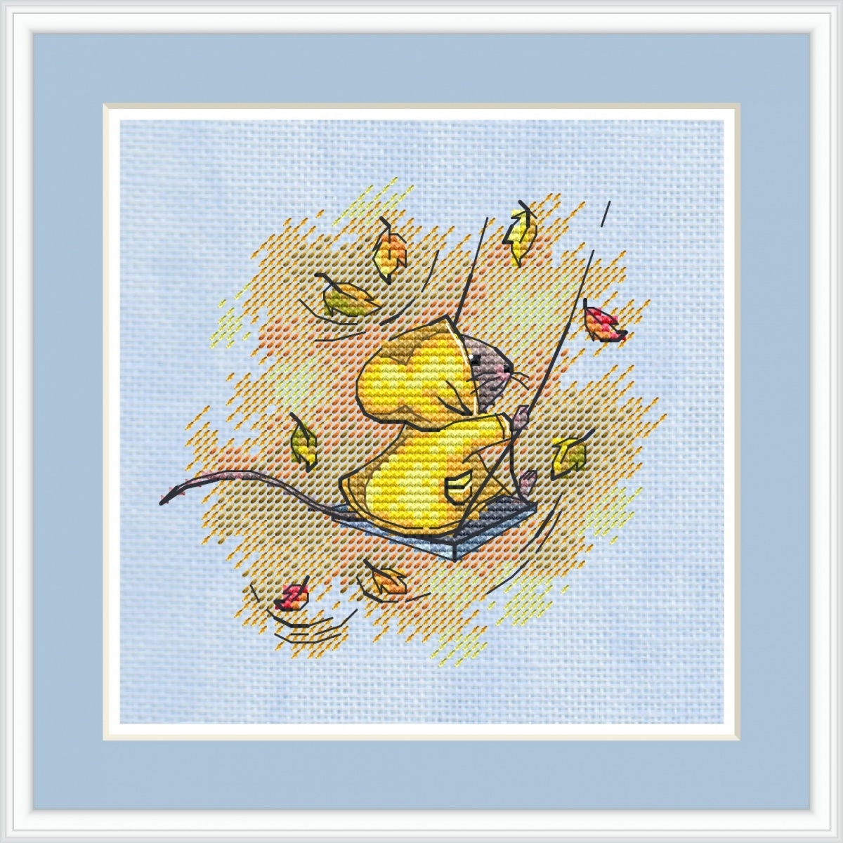 Mouse Autumn. Swing Cross Stitch Pattern фото 1