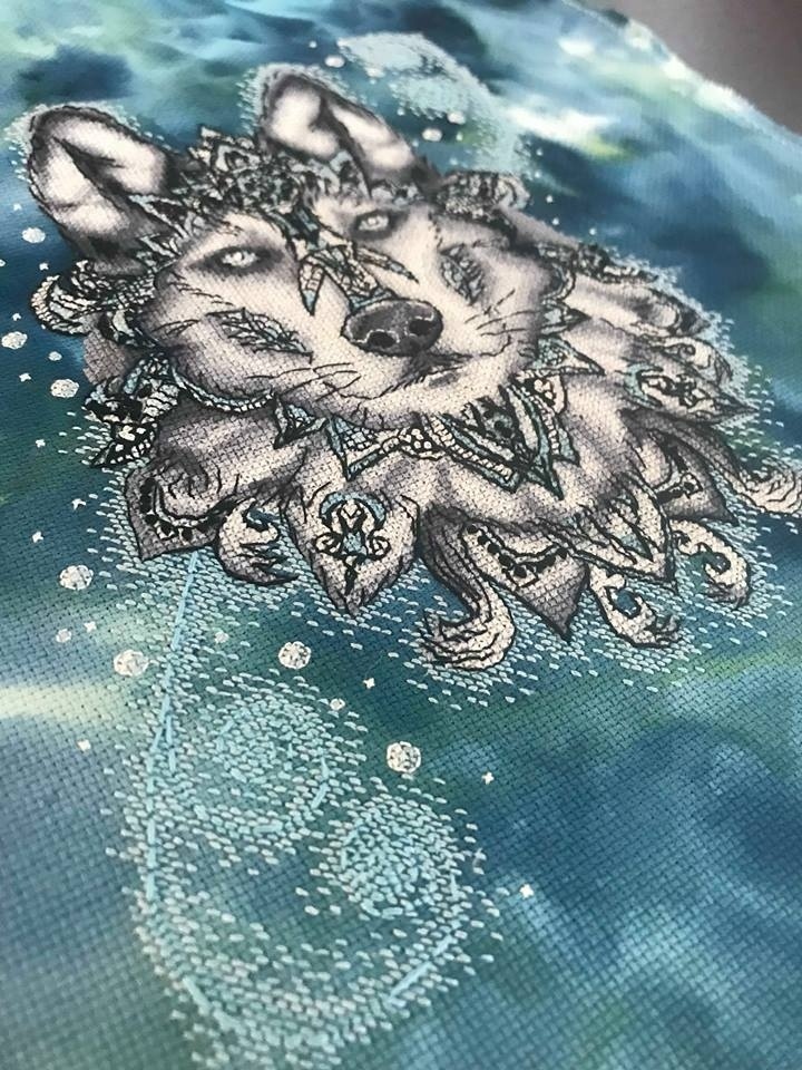 Northern Wolf Cross Stitch Pattern фото 4