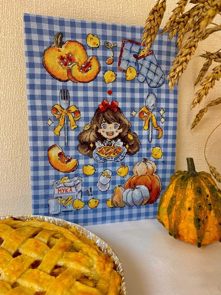 Pumpkin Pie Cross Stitch Pattern фото 2