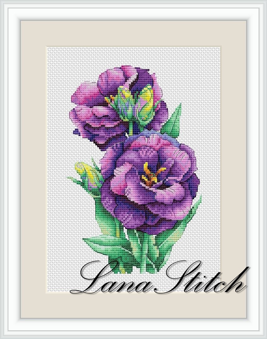 Delicate Purple Cross Stitch Patterns фото 2