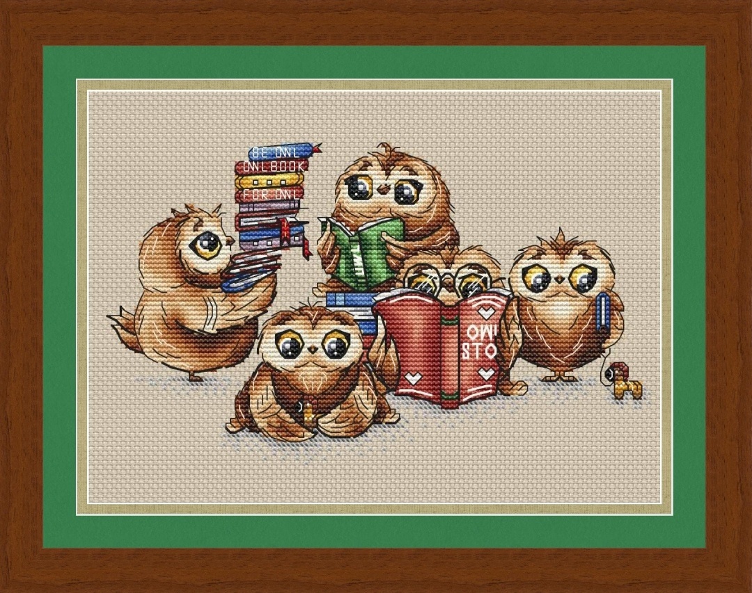 Owls with Books Cross Stitch Pattern фото 3