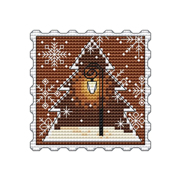 Gingerbread Lantern Cross Stitch Pattern фото 1