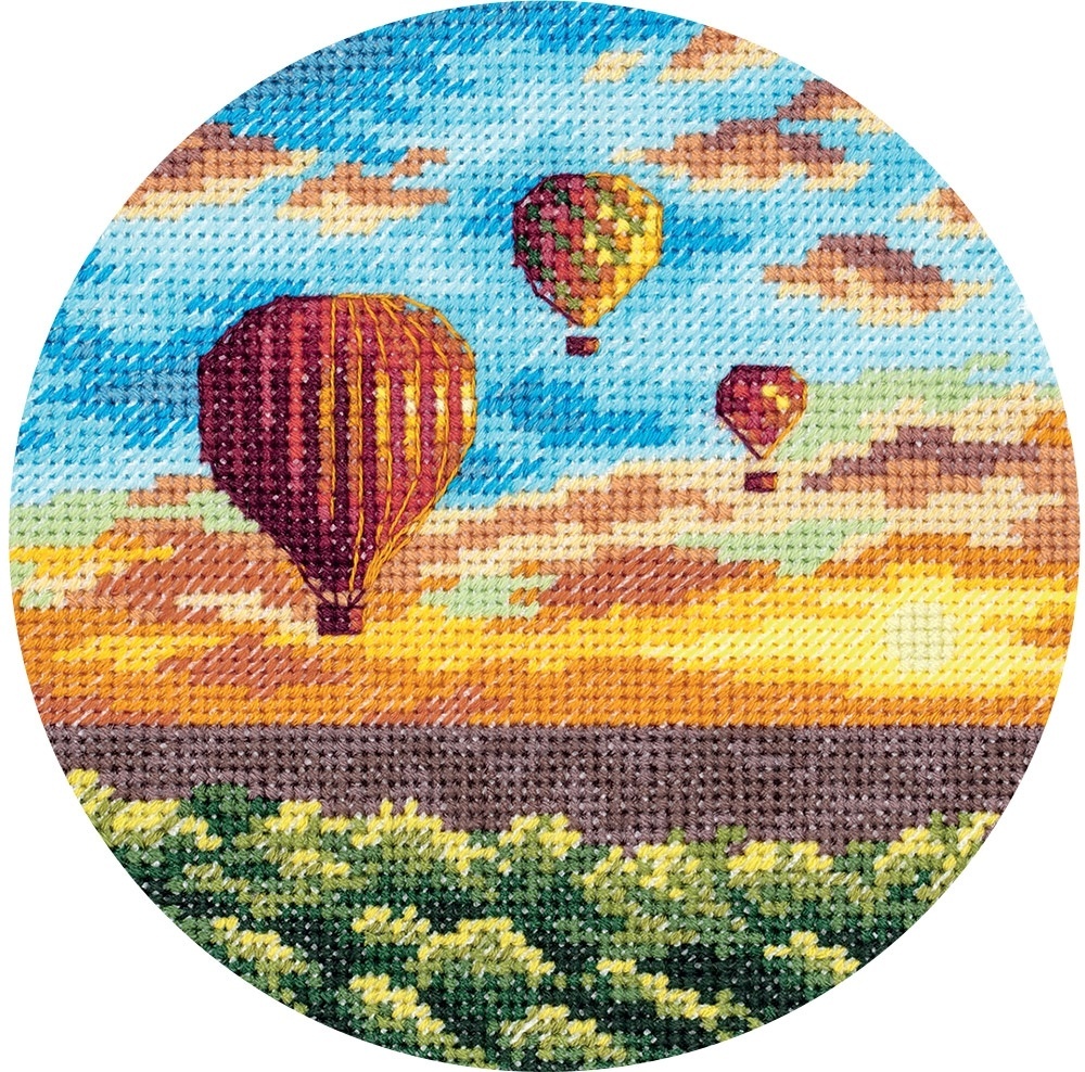 Air Balloons at Sunset Cross Stitch Kit фото 1