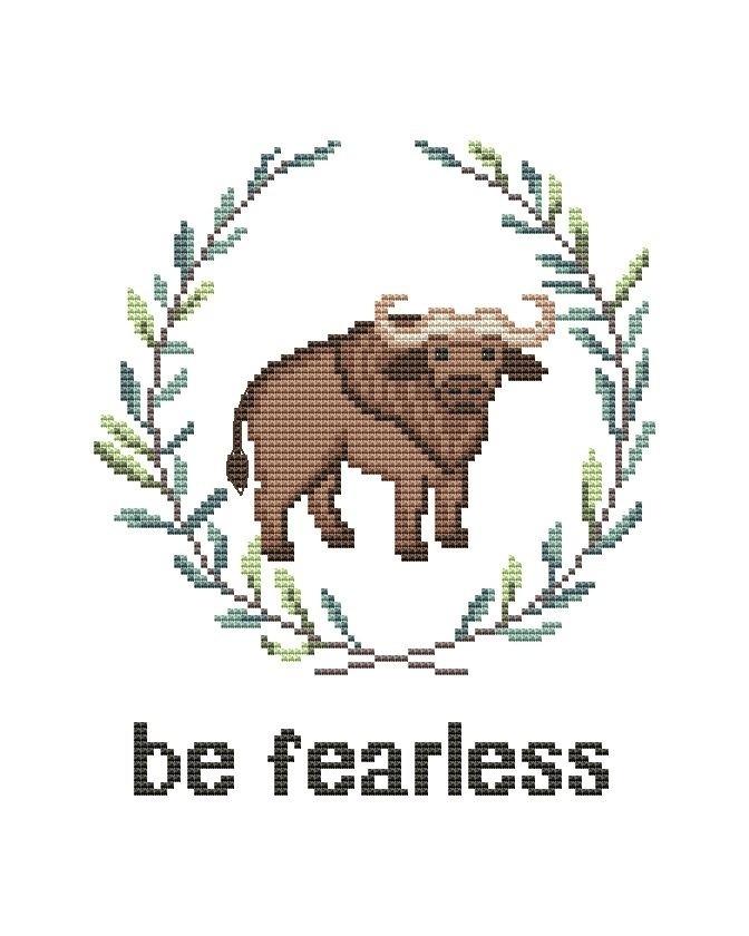 Be Fearless Cross Stitch Pattern фото 1