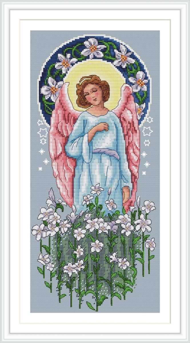 Angel Art Nouveau Cross Stitch Pattern фото 1