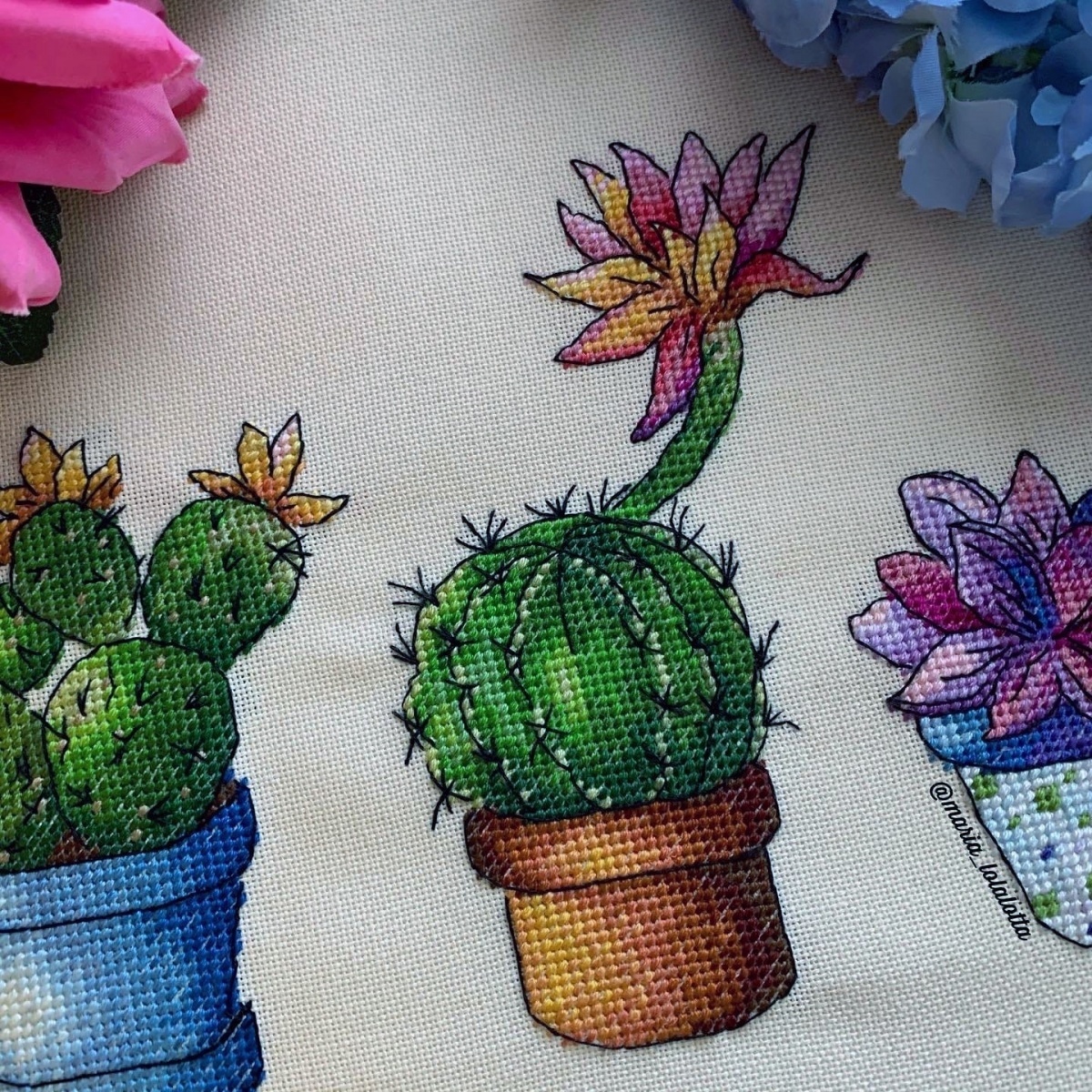 Little Cactus Flowers Cross Stitch Pattern фото 6
