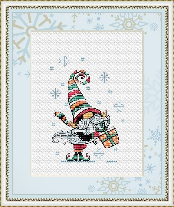Christmas Gnome 1 Cross Stitch Chart фото 1