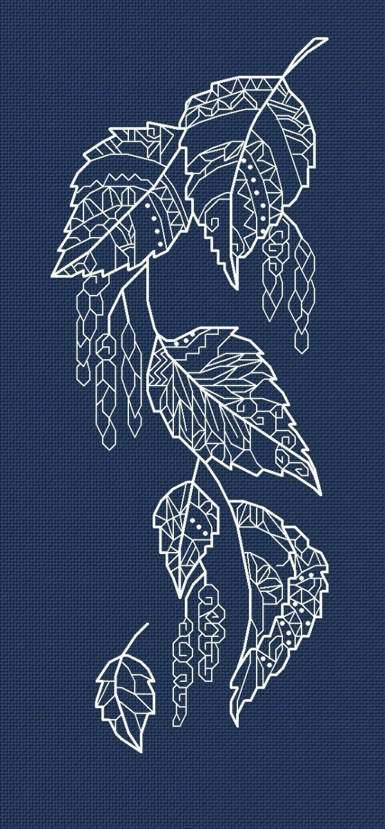 Birch Cross Stitch Pattern фото 1