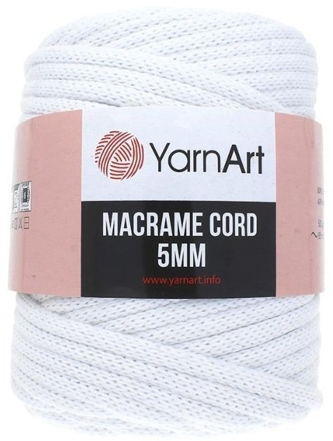 YarnArt Macrame Cord 3mm 60% cotton, 40% viscose and polyester, 4 Skein  Value Pack, 1000g, code YAMC3 YarnArt