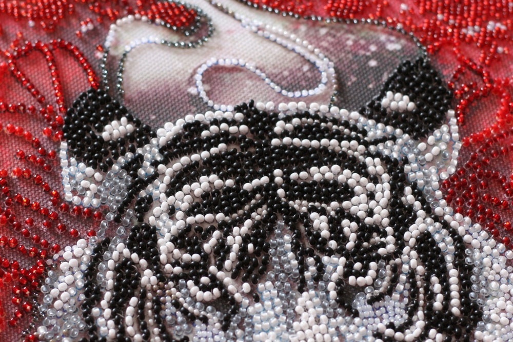 Bai-hu (White Tiger) Bead Embroidery Kit фото 4