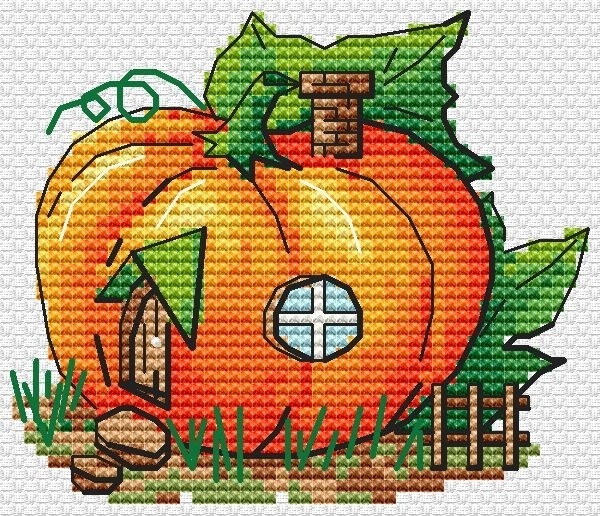 Garden Stories. Pumpkin Cross Stitch Pattern фото 1