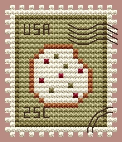 Gingerbread Cookie Stamp Cross Stitch Pattern фото 1