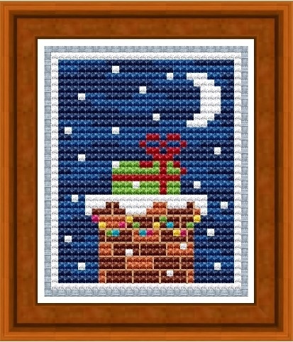Christmas Night Cross Stitch Pattern фото 1