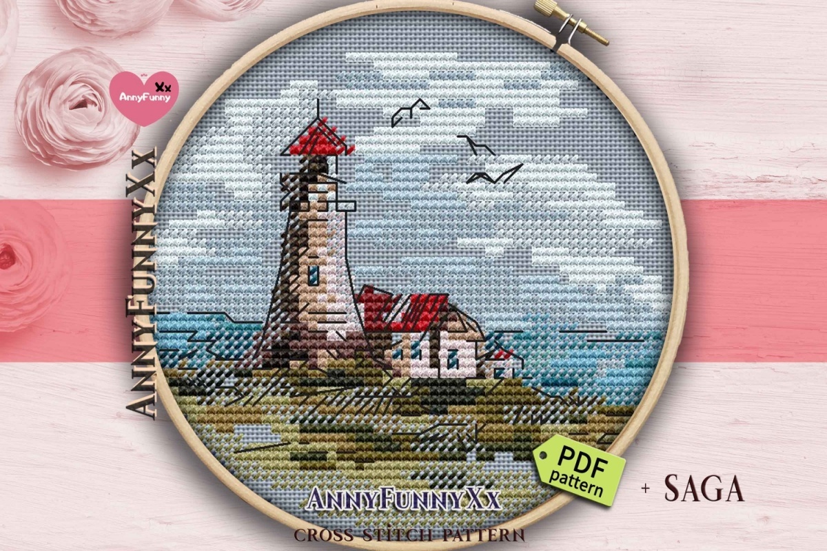 Small Lighthouse 2 Cross Stitch Pattern фото 1
