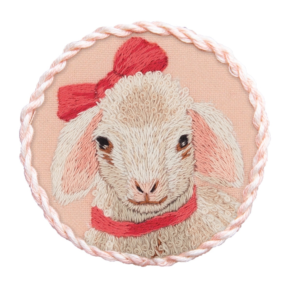 Daisy the Lamb Brooch Embroidery Kit фото 1