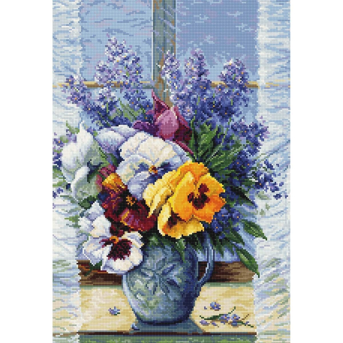 Bouquet with Pansies Cross Stitch Kit фото 1