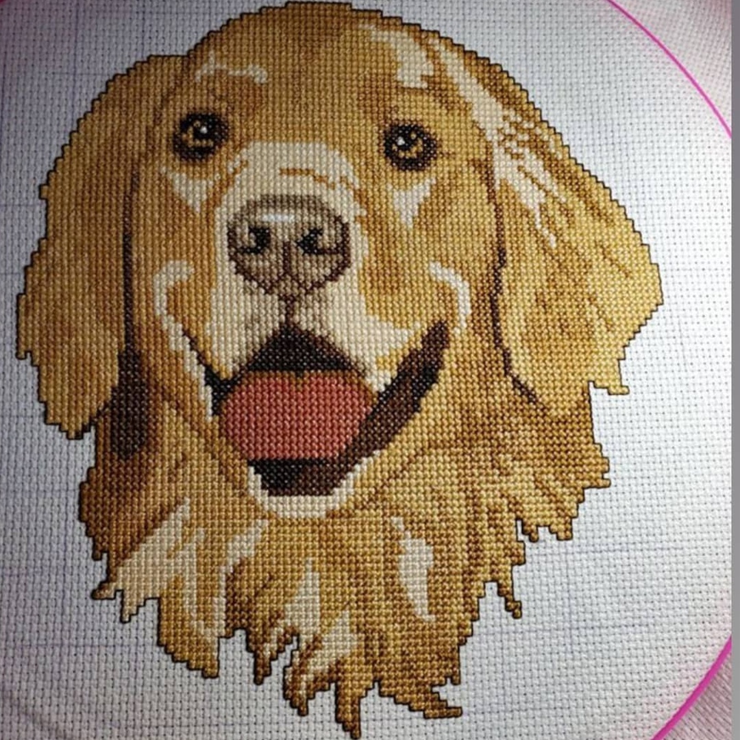 Golden Retriever Cross Stitch Pattern