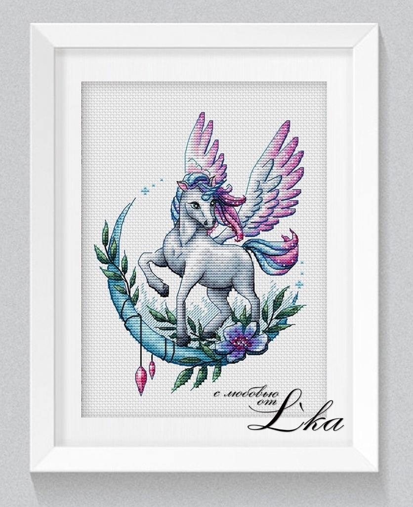 Fairy Unicorn Cross Stitch Pattern фото 1
