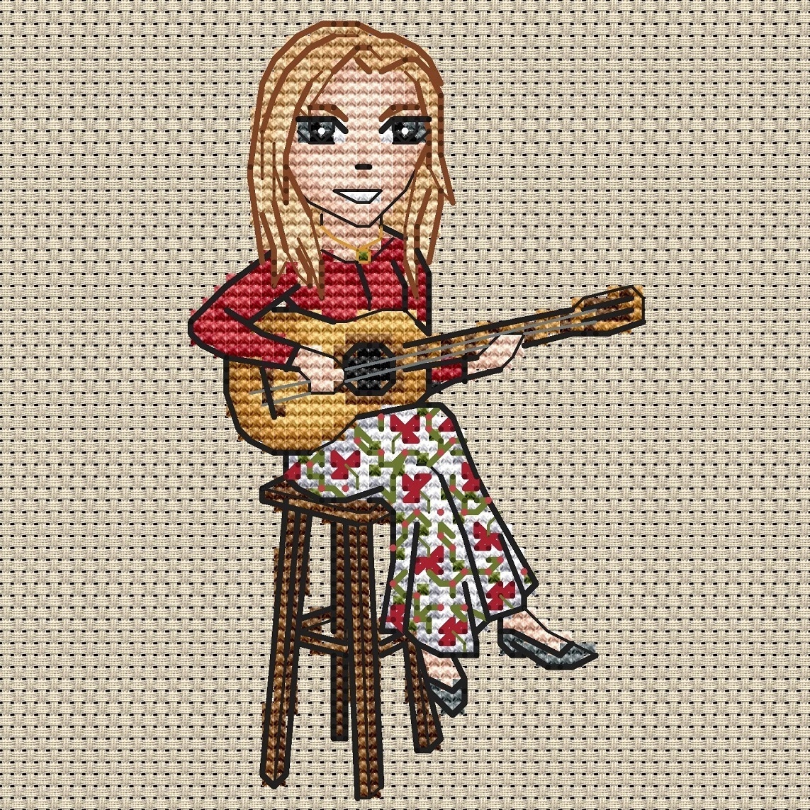 Friends. Phoebe Buffay Cross Stitch Pattern фото 1