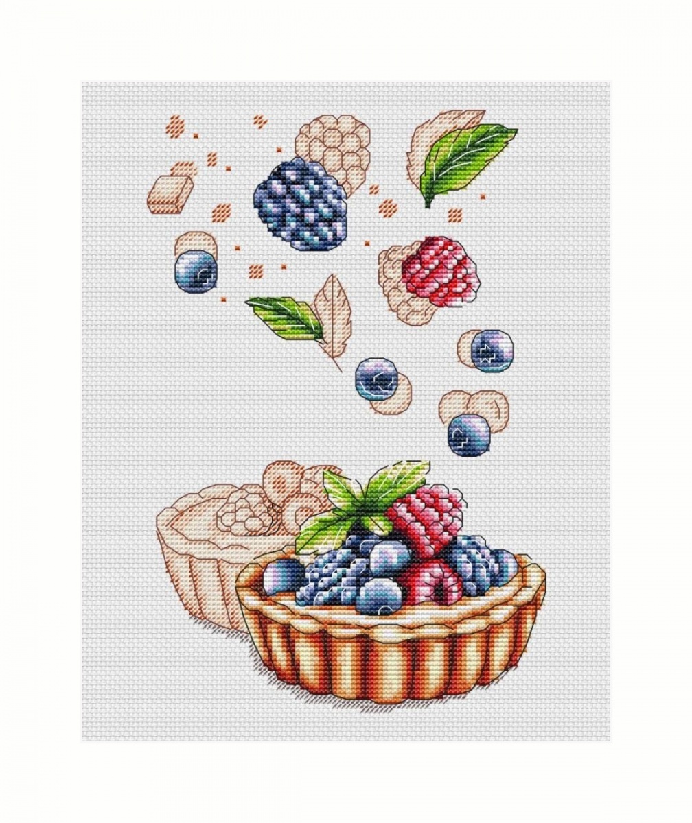 Berry Basket Cross Stitch Pattern фото 1