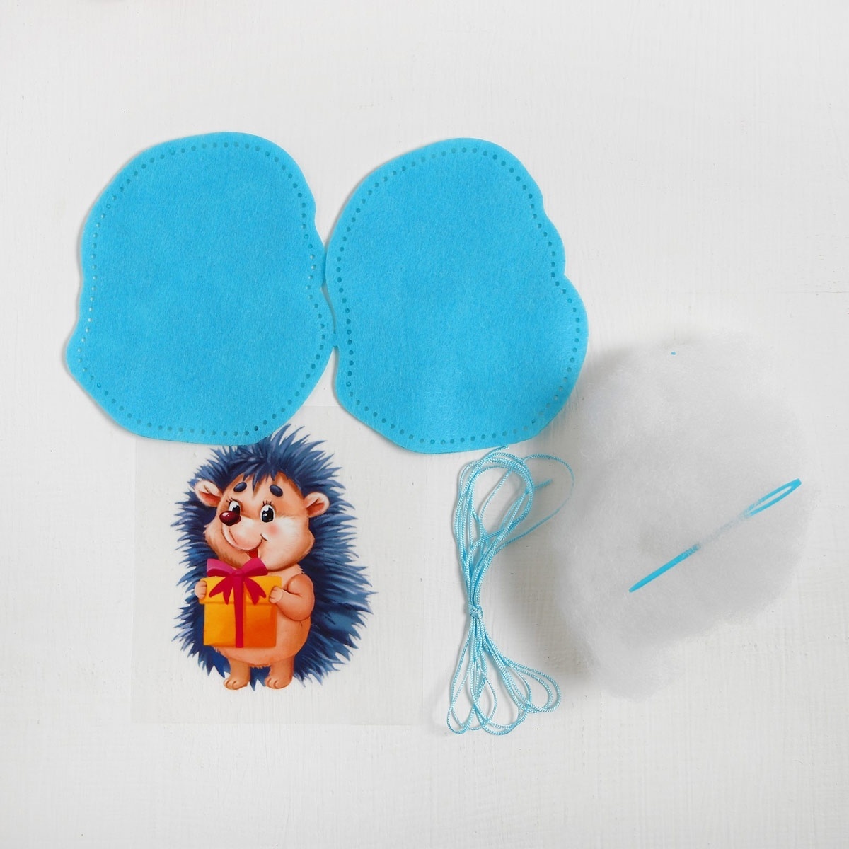Hedgehog with a Gift Felt Toy Sewing Kit with Thermal Sticker фото 4