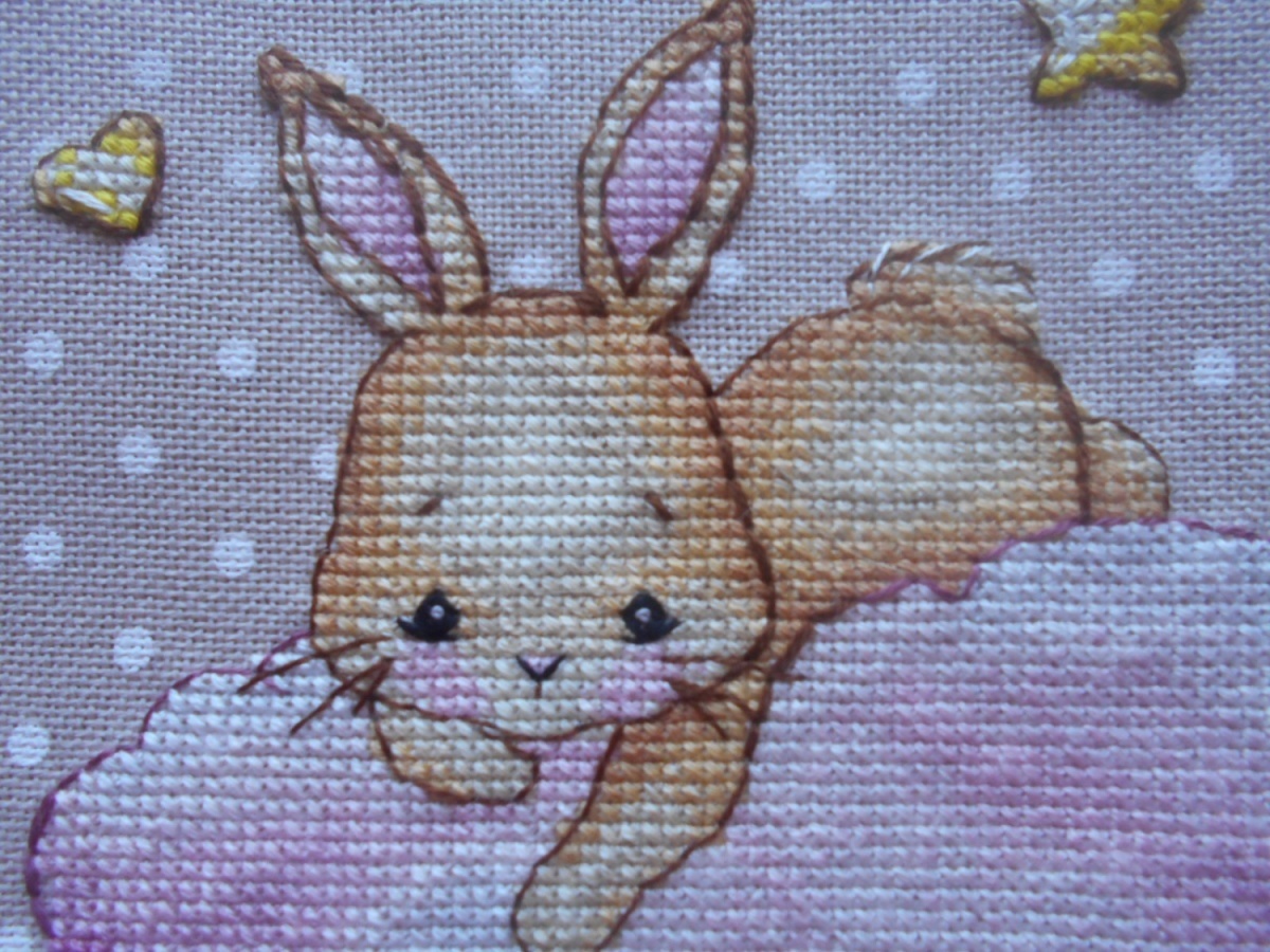 Bunny on a Cloud Cross Stitch Pattern фото 6