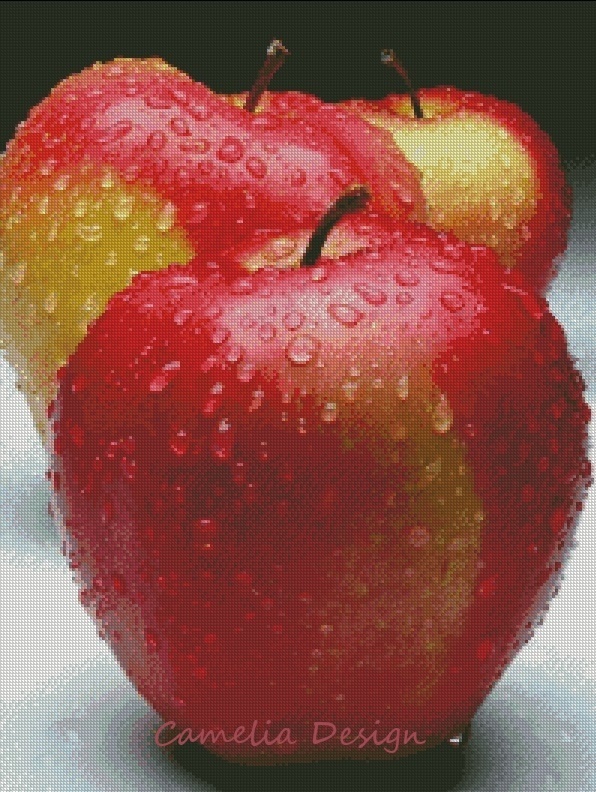 Juicy Apples Cross Stitch Pattern фото 1