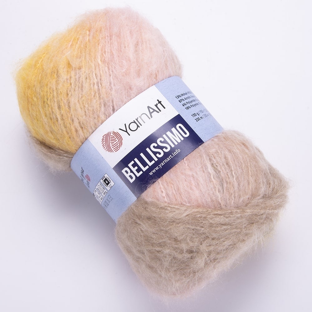 YarnArt Bellissimo 13% mohair, 67% acrylic, 4% polyamide, 16% polyester, 3 Skein Value Pack, 450g фото 11