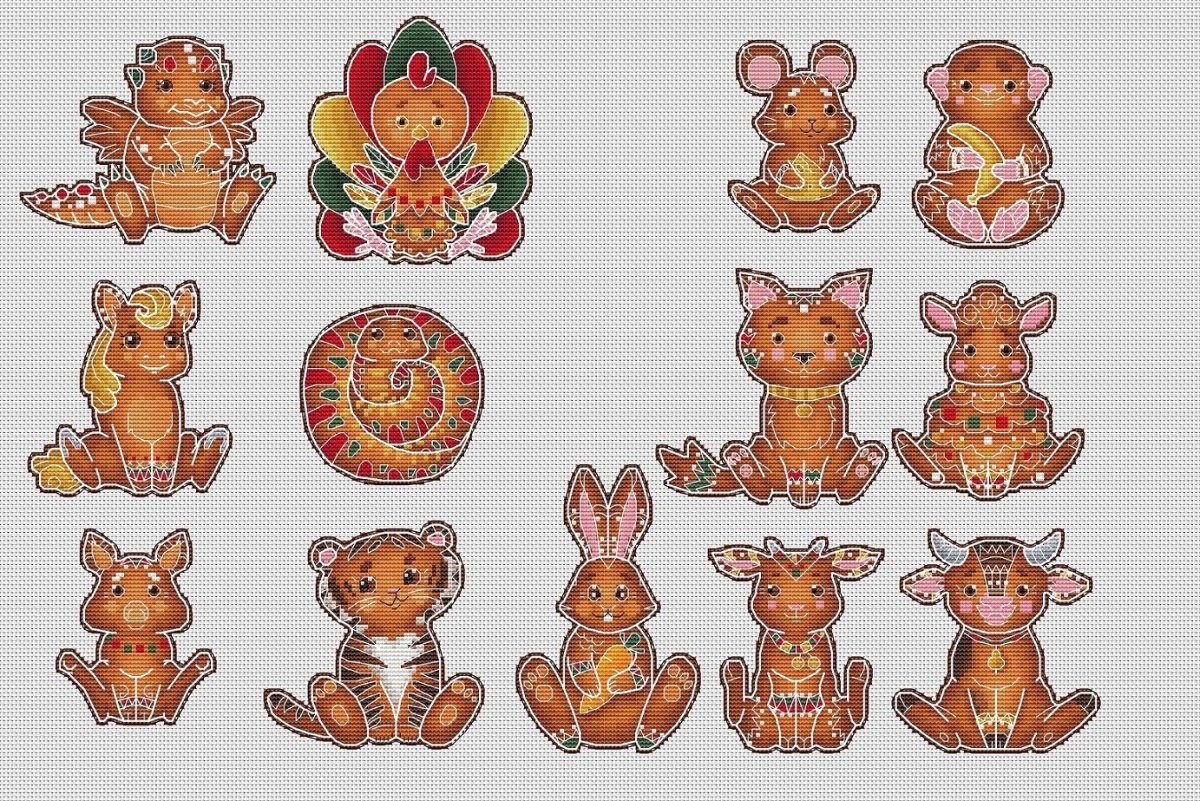 Gingerbread Horoscope Cross Stitch Pattern фото 1
