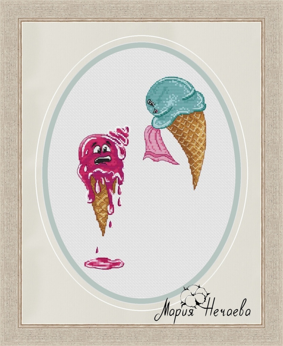 Ice Creams Cross Stitch Pattern фото 1