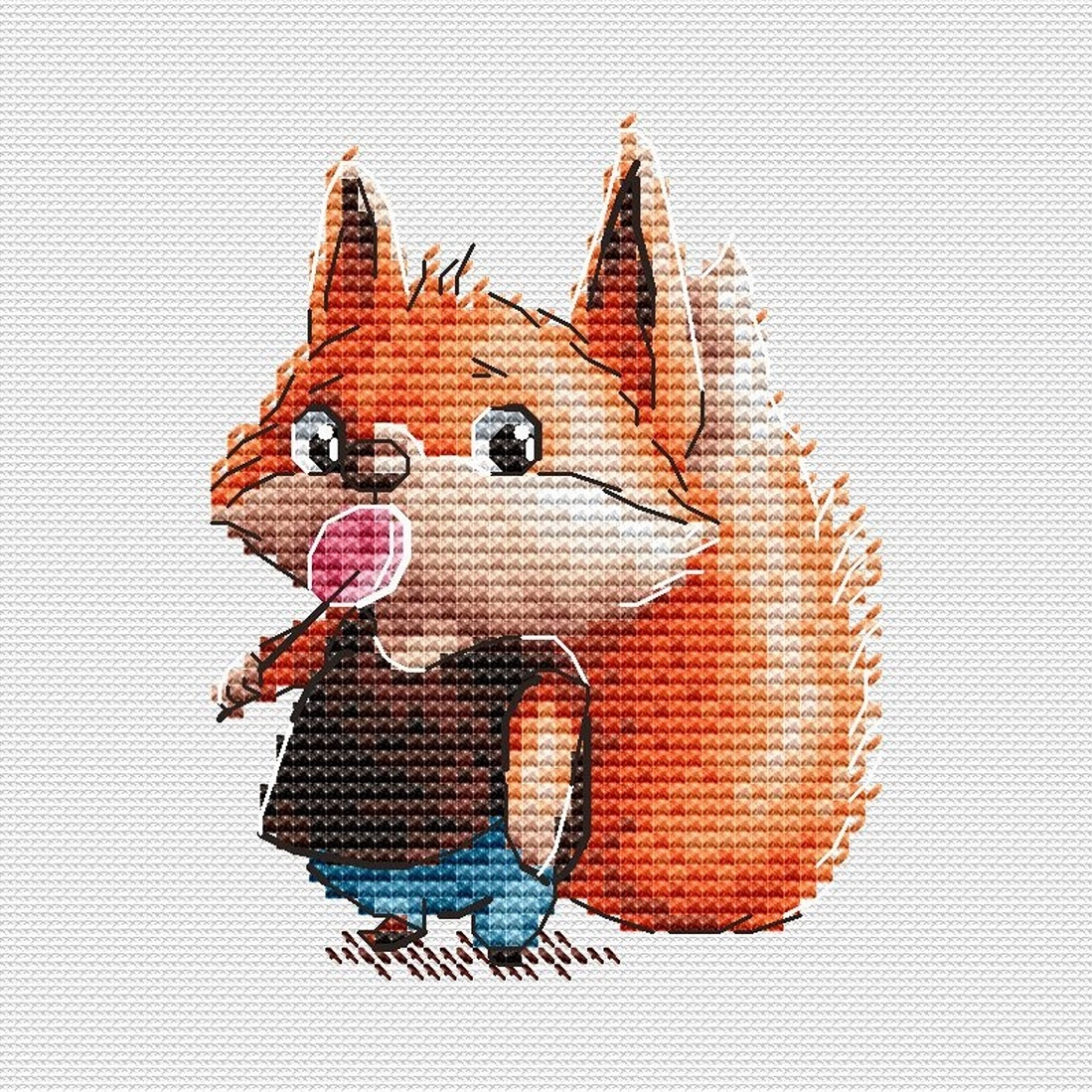 Chupa Fox Cross Stitch Pattern фото 1
