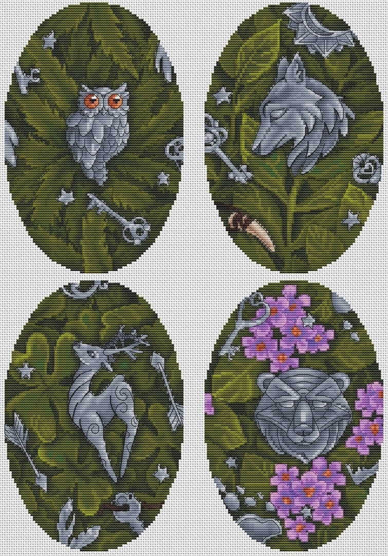 Amulets Cross Stitch Pattern фото 1