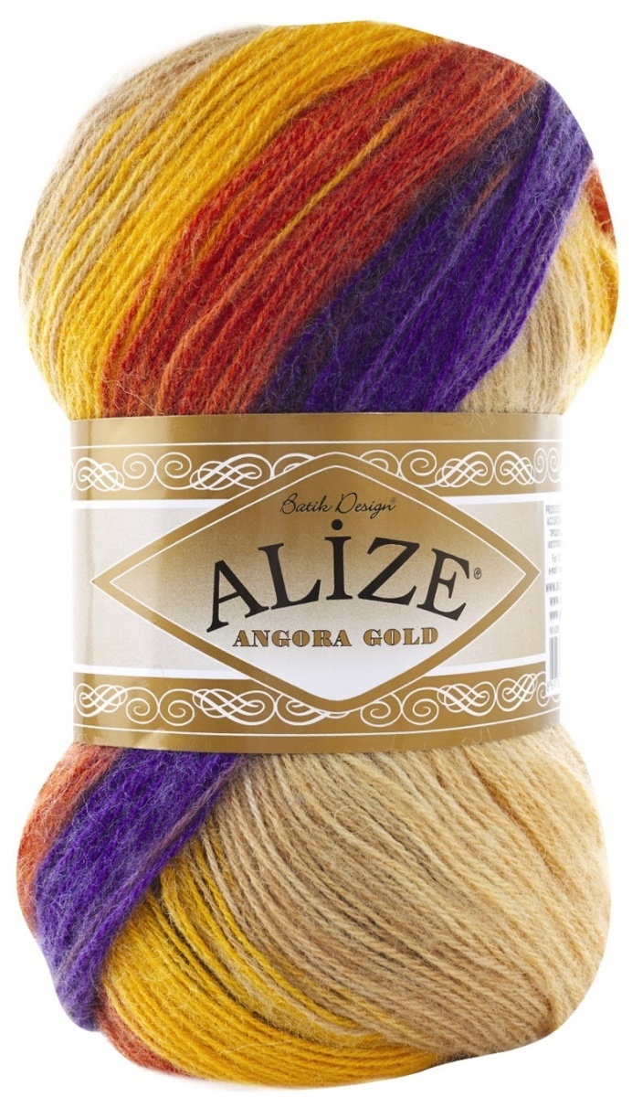 Alize Angora Gold Batik, 10% mohair, 10% wool, 80% acrylic 5 Skein Value Pack, 500g фото 1