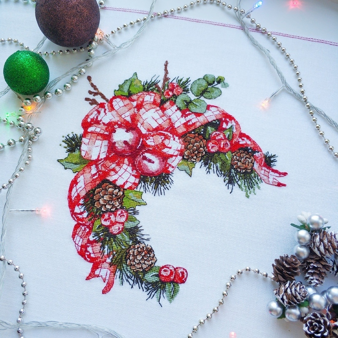 Wreath for Christmas Cross Stitch Pattern фото 2