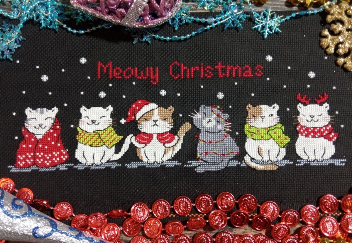 Meowy Christmas Cross Stitch Pattern фото 3