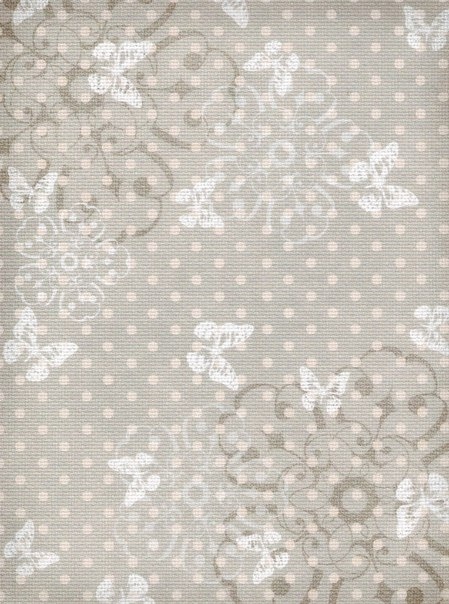 18 Count Aida Designer Fabric by MP Studia Grayish Beige with Butterflies фото 1