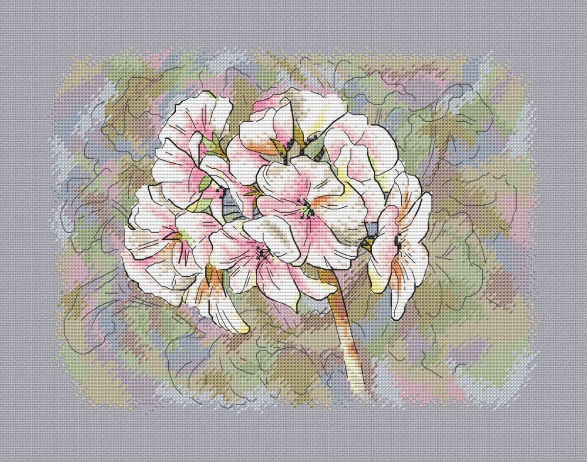Geranium Flower Cross Stitch Pattern фото 8