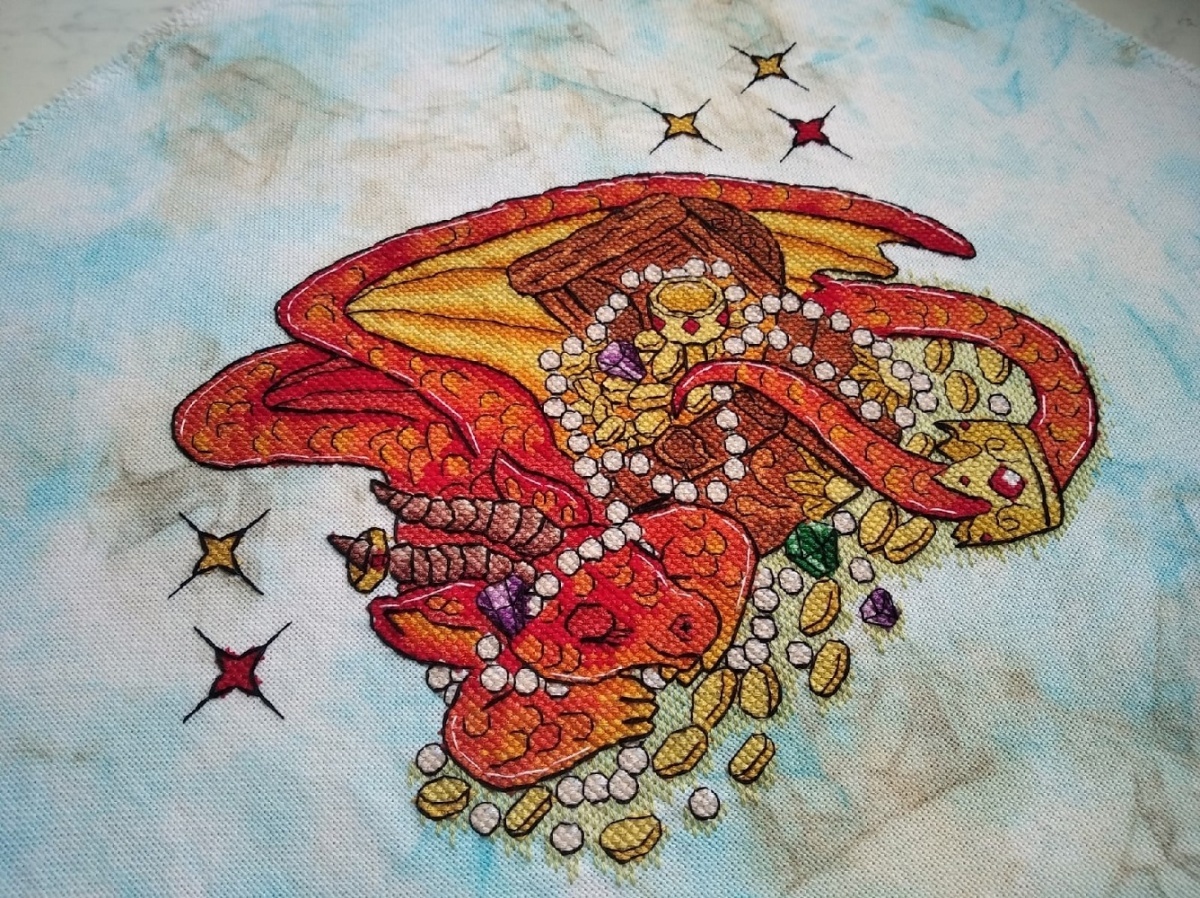 Dragon Treasury Cross Stitch Pattern фото 5