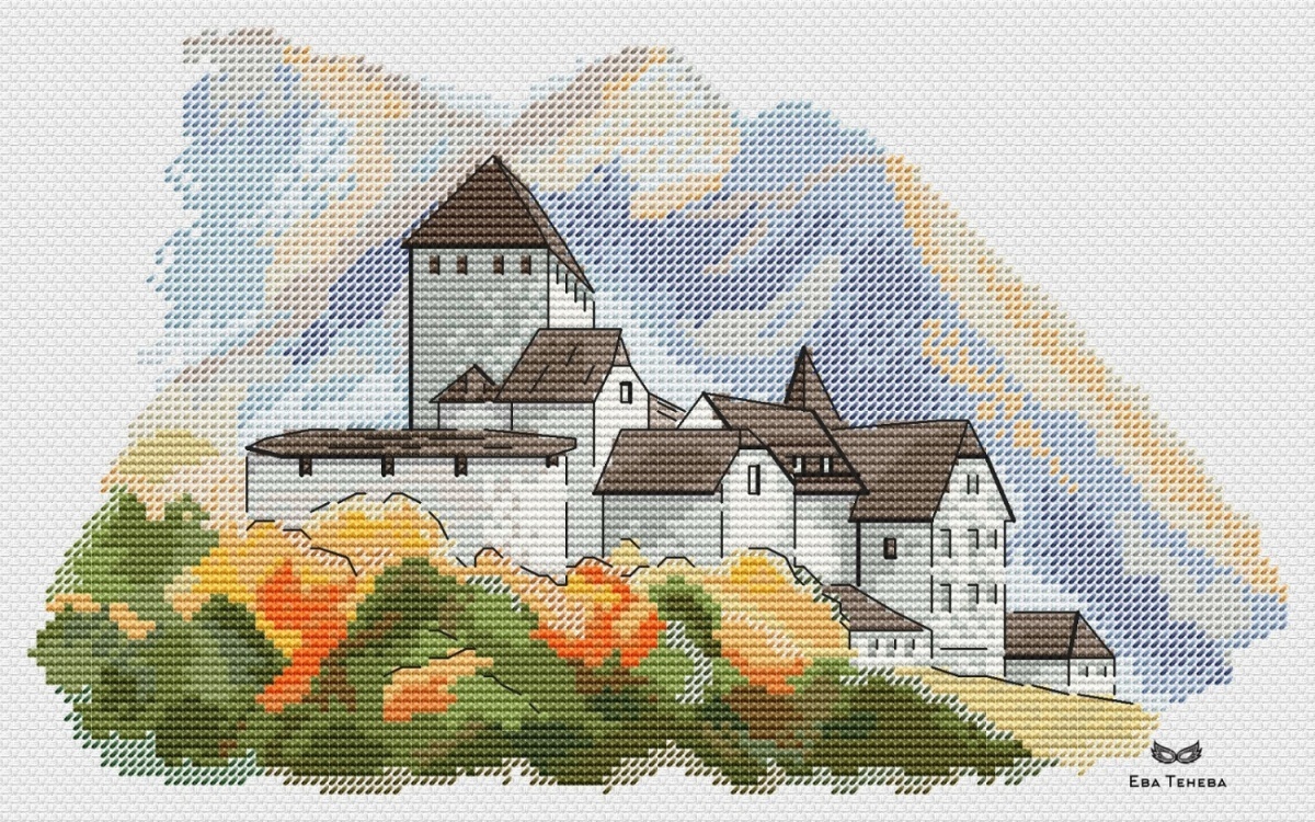 Autumn Castle 3 Cross Stitch Pattern фото 2