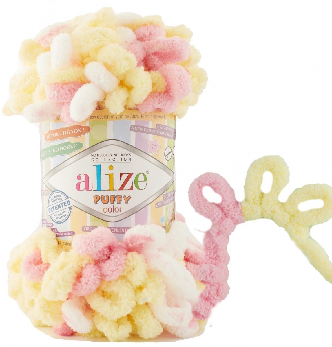 Alize Puffy Color, 100% Micropolyester 5 Skein Value Pack, 500g фото 56