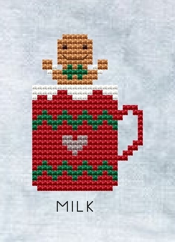 Gingerbread Mug Cross Stitch Pattern фото 1
