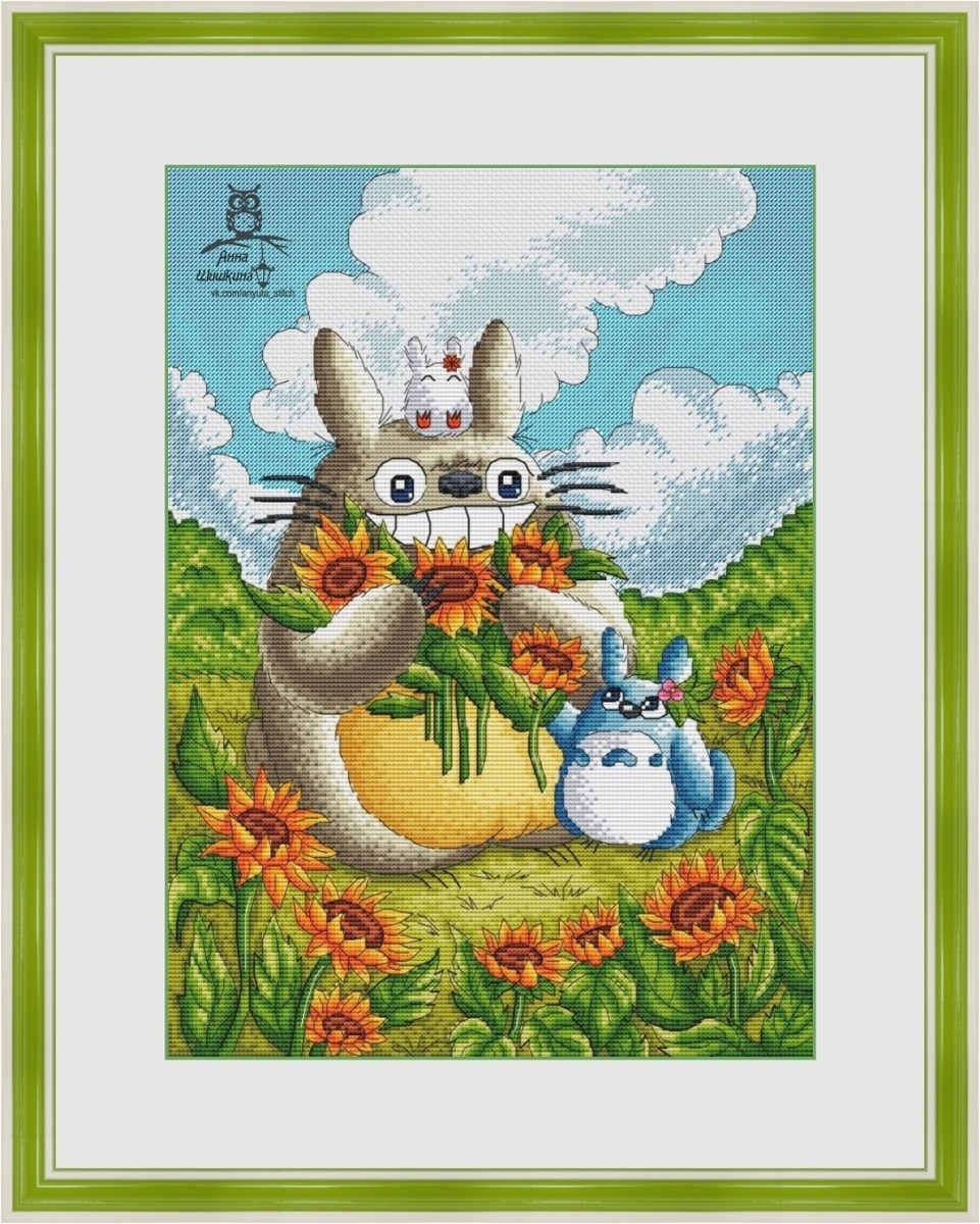 Summer Totoro Cross Stitch Pattern фото 1