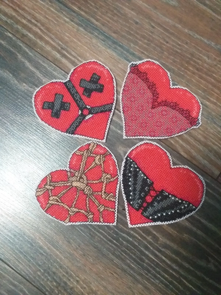 Hot Hearts Cross Stitch Pattern фото 3