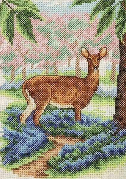 Deer in Woods Cross Stitch Kit фото 1