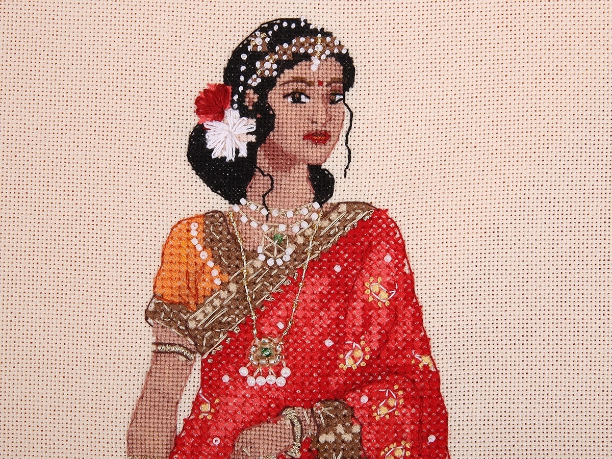 Women of the World. India. Cross Stitch Kit фото 4