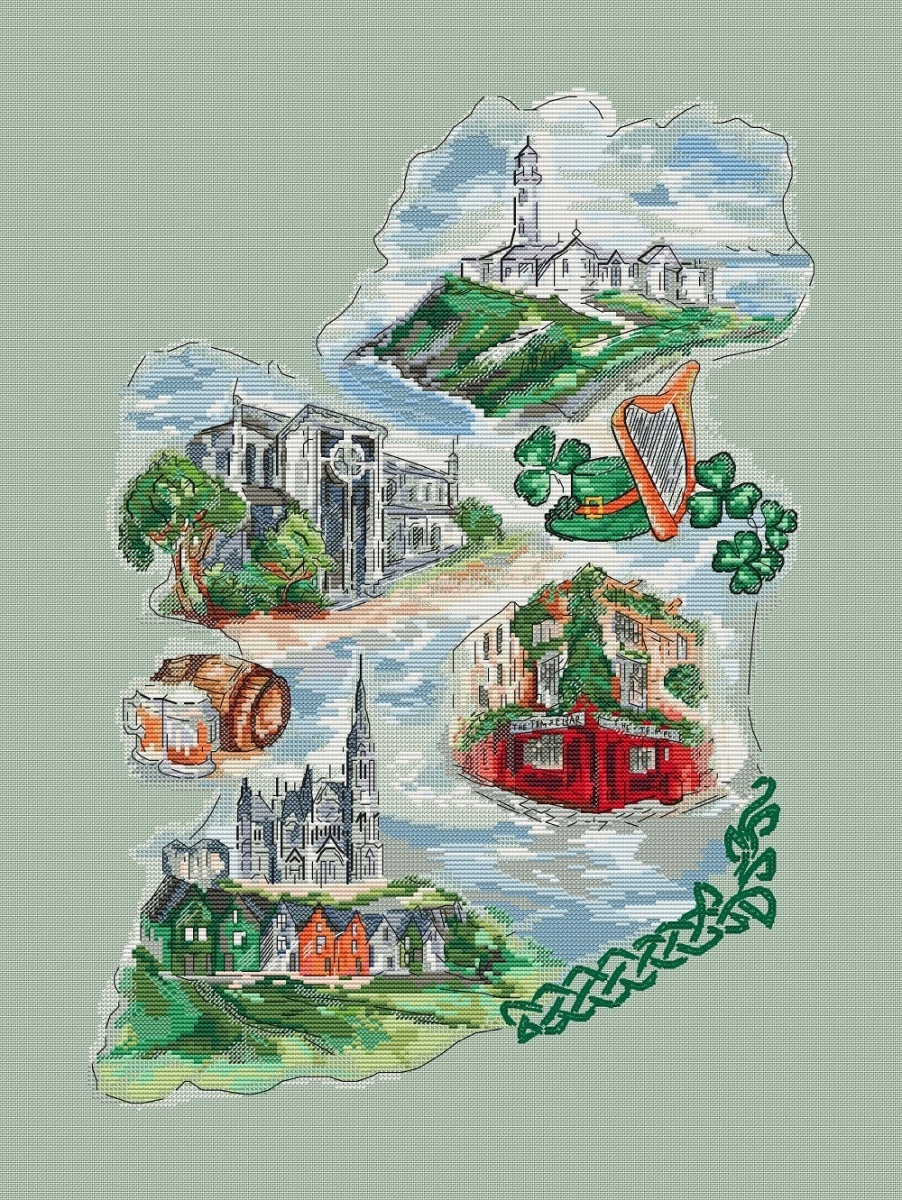 Ireland Cross Stitch Chart фото 4